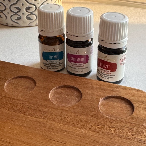 Young Living Wooden Cutting Charcuterie Board with Essential Oils